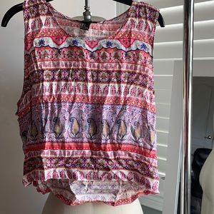 Forever 21 Pink Multicolour Crop Top size L